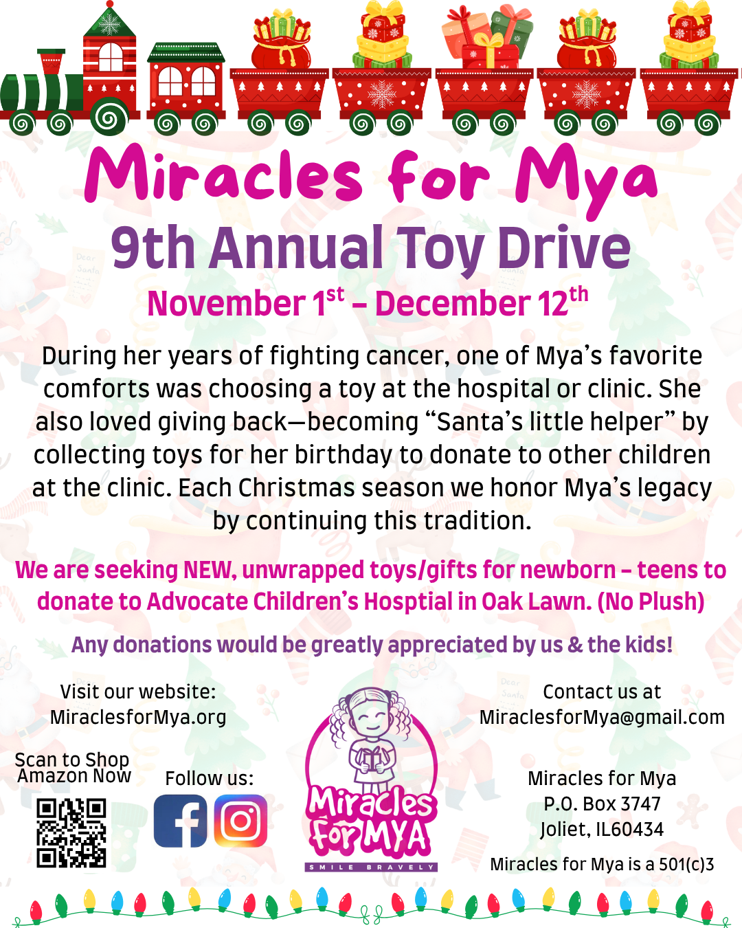 Miracle for Mya Toy Drive 2025